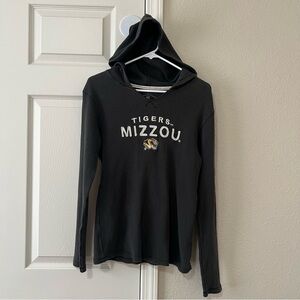 Mizzou Tigers Waffle Knit Thermal Hoodie Colosseum Athletics Size Large